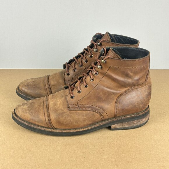Thursday Boot Company Captain Cap Toe Boots Mens 10 Brown Leather Everyday - Picture 1 of 10